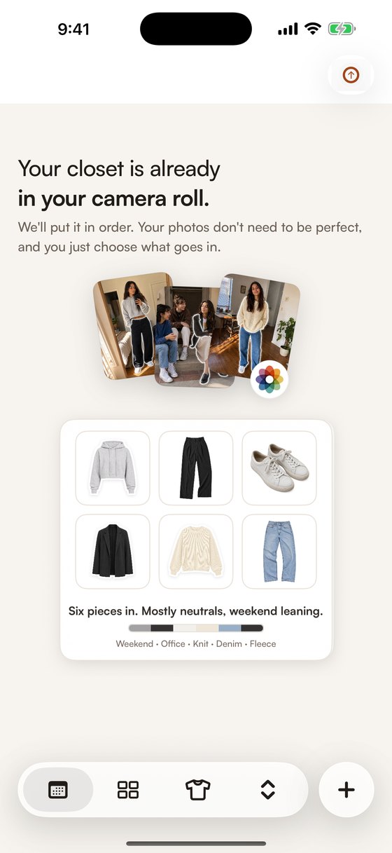 Smart Import in STYLD pulling pieces out of camera roll photos
